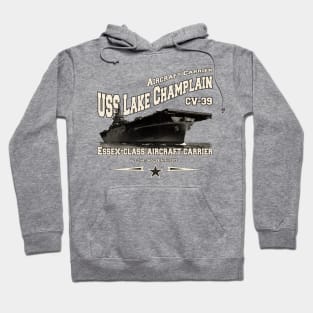 USS LAKE CHAMPLAIN CV-39 aircraft carrier veterans Hoodie